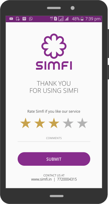 Simfi App Screenshots